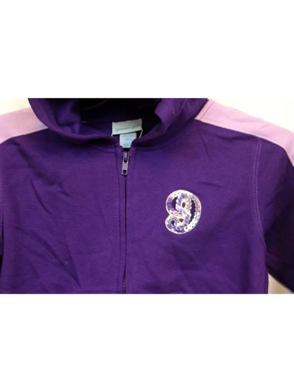 Y2K Oshkosh 2pc Outfit sz M 8-10 Purple Track Suit Hoodie Sweatpants Sporty NEW